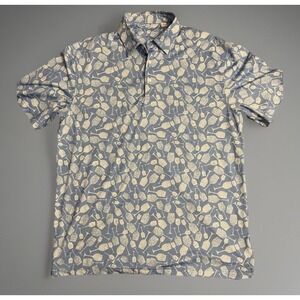 Wine Glass Short Sleeve Golf Polo Shirt Blue White All Over Print AOP XL JBHS